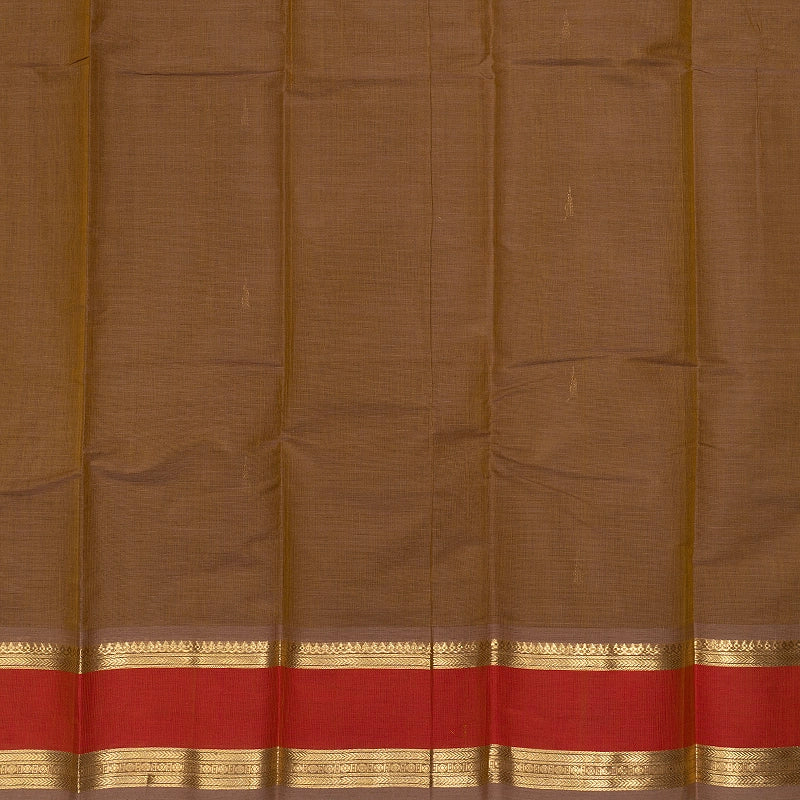 Hayagrivas Khaki Brown Handloom Kanchi Cotton Saree SSCBF177I7-6
