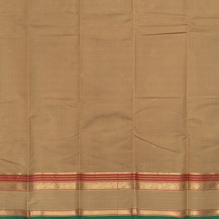 Hayagrivas Beige Handloom Kanchi Cotton Saree SSCBF177I8-1