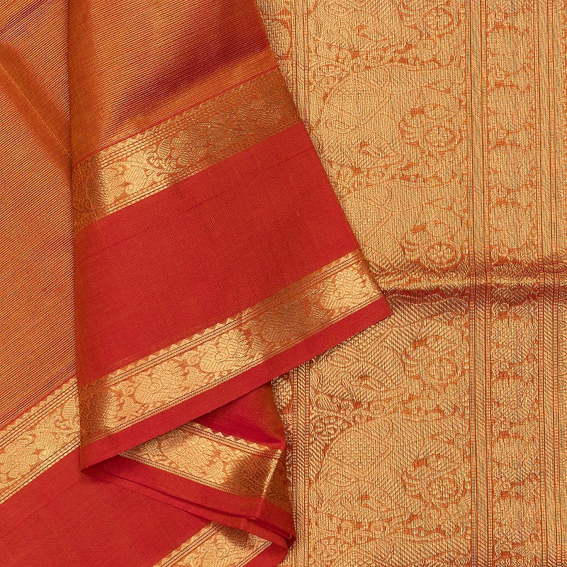Hayagrivas Sunset Orange Kanchi Silk Cotton Saree SSCBF179I13-7