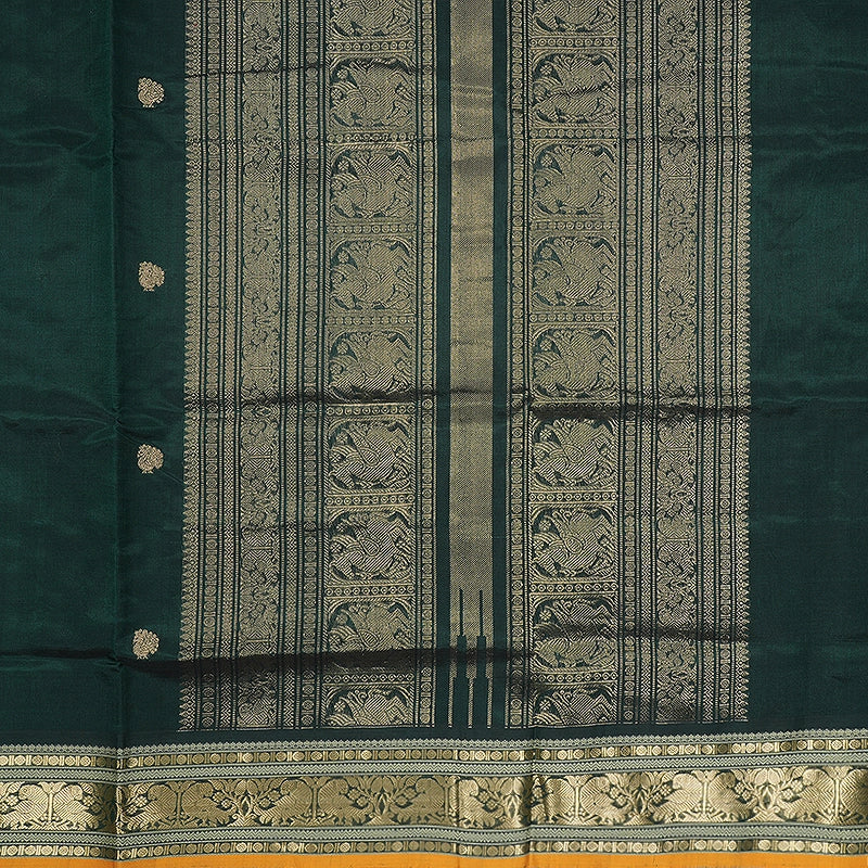 Hayagrivas Bottle Green Kanchi Silk Cotton Saree SSCBF179I5-39