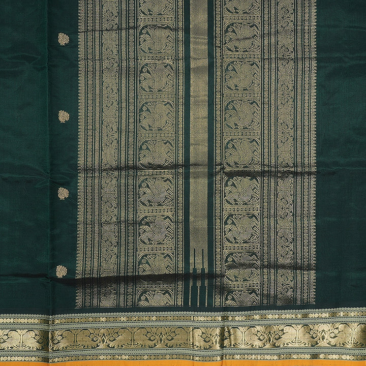 Hayagrivas Bottle Green Kanchi Silk Cotton Saree SSCBF179I5-39