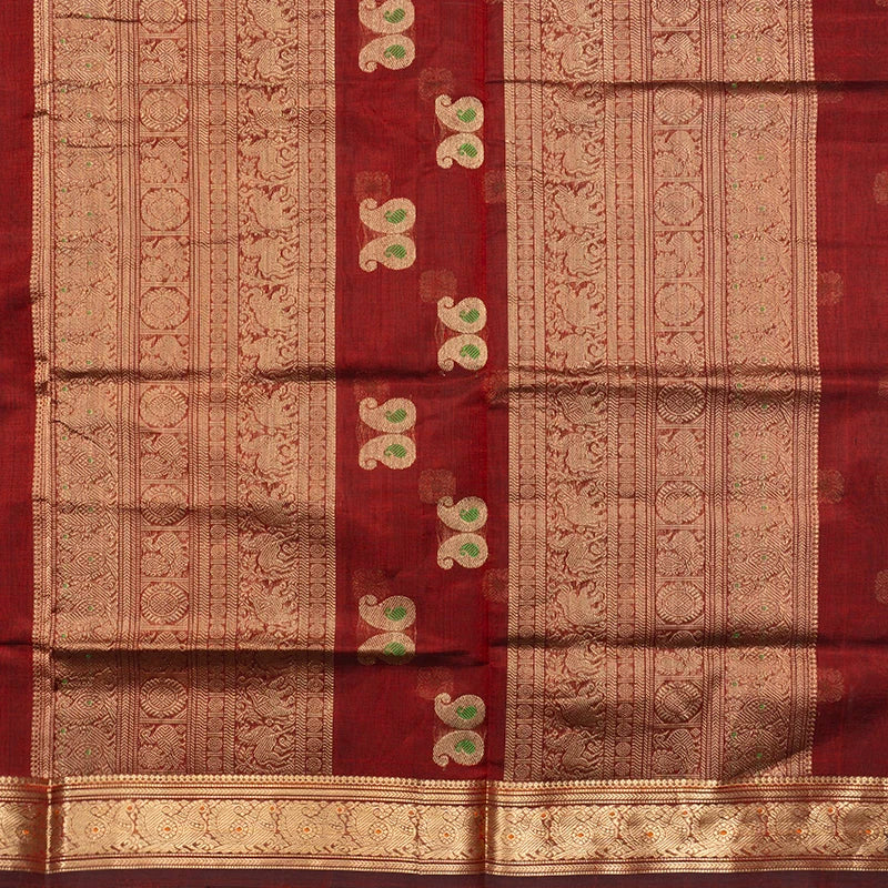 Hayagrivas Maroon Kanchi Silk Cotton Saree SSCBF179I7-9