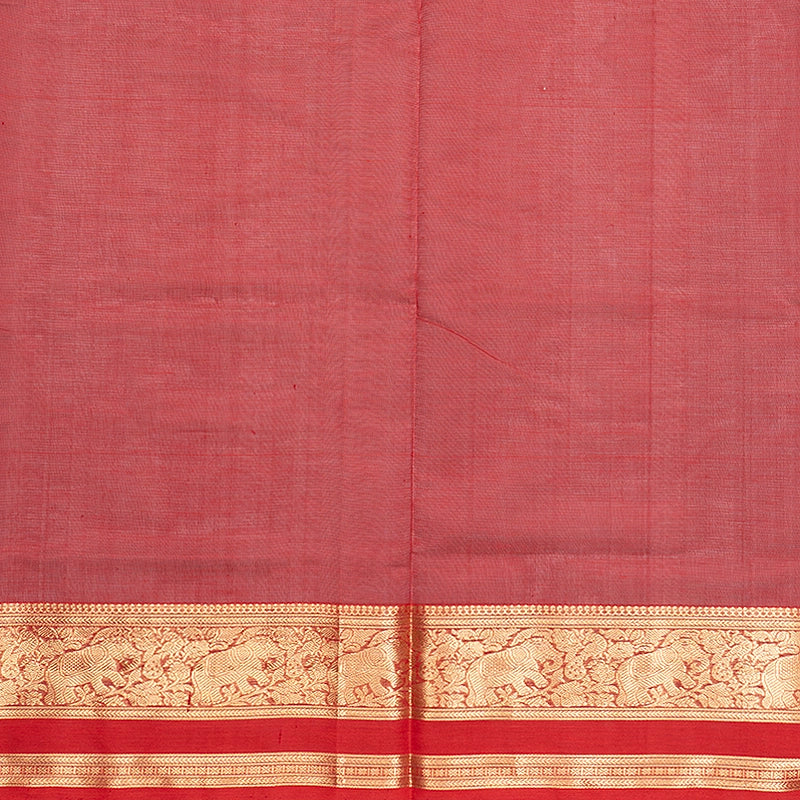 Hayagrivas Red Kanchi Silk Cotton Saree SSCBF179I8-5