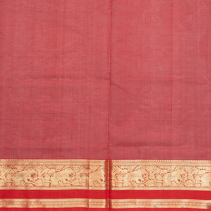 Hayagrivas Red Kanchi Silk Cotton Saree SSCBF179I8-5