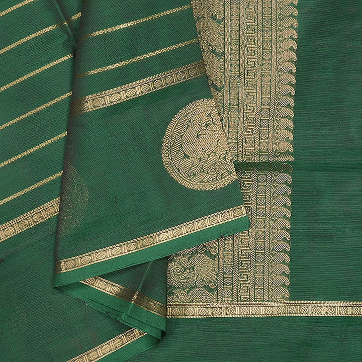 Hayagrivas Leaf Green Kanchi Silk Cotton Saree SSCBF179I9-27