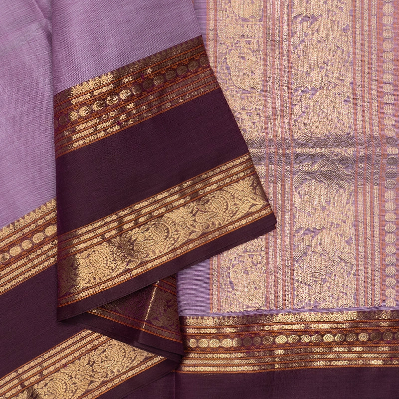 Hayagrivas Lilac Kanchi Silk Cotton Saree SSCBF179I9-3