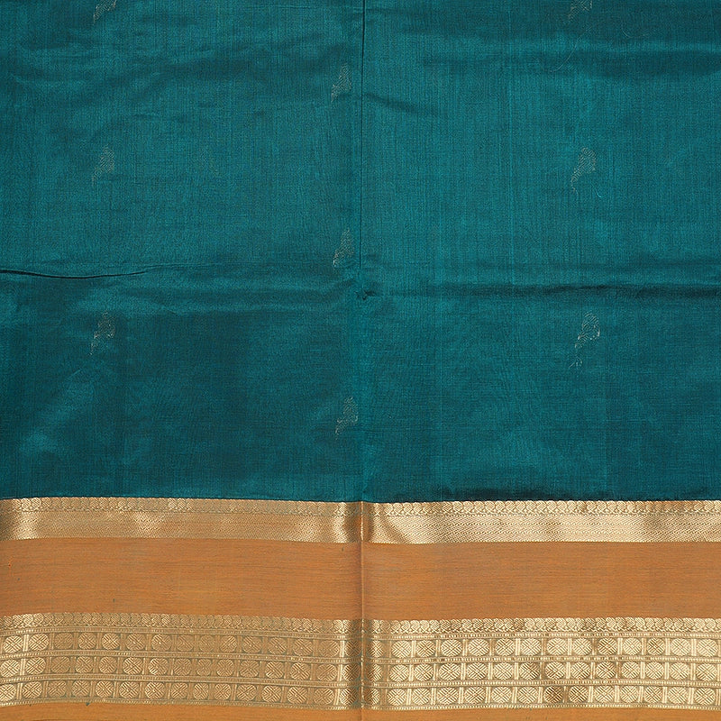 Hayagrivas Peacock Green Kanchi Silk Cotton Saree SSCBF179I9-31