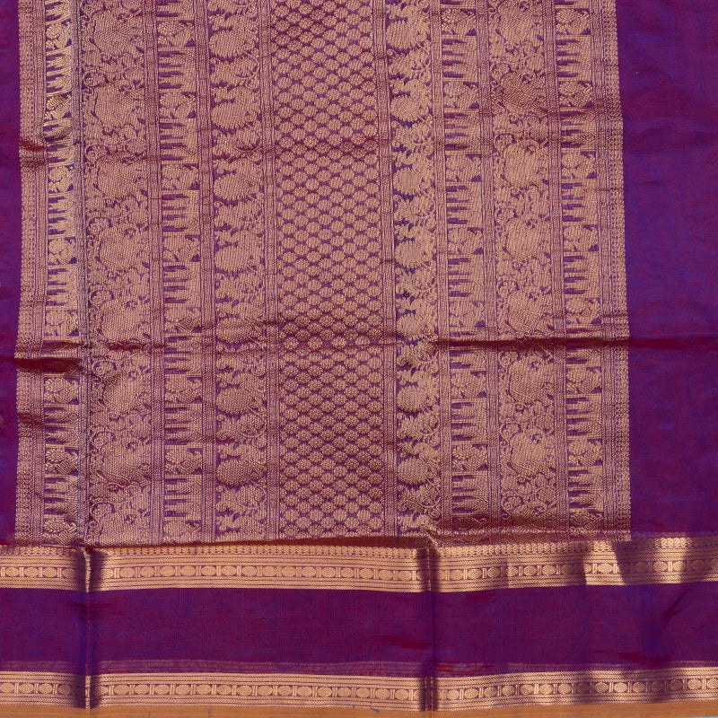 Hayagrivas Purple Kanchi Silk Cotton Saree SSCBF179I9-34