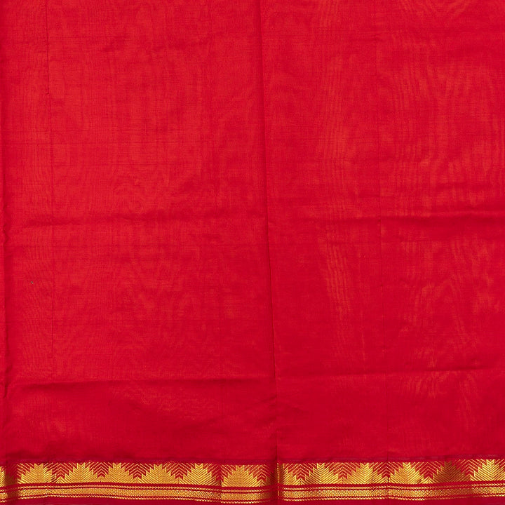 Hayagrivas Mango Orange Semi Silk Cotton Saree SSCBF180I1-7