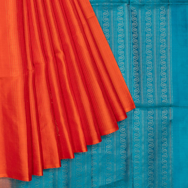 Hayagrivas Fanta Orange Handloom Soft Silk Saree SSKBF149H7-1
