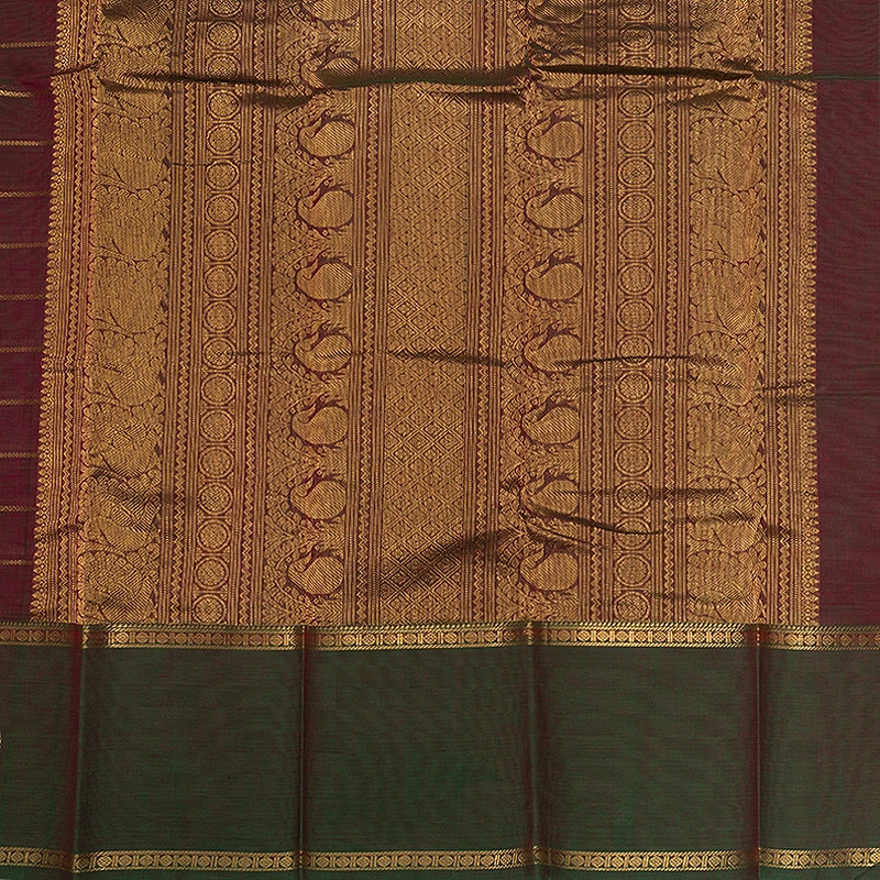 Hayagrivas Manthalir Green Handloom Kanchi Cotton Saree SSCBF66E7-3