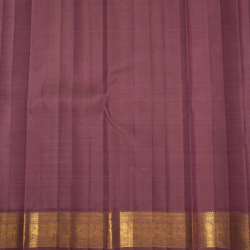 Hayagrivas Handloom Lilac-Pink Kanjivaram Silk Saree with Rosewood Pink Border KBF416F2-1