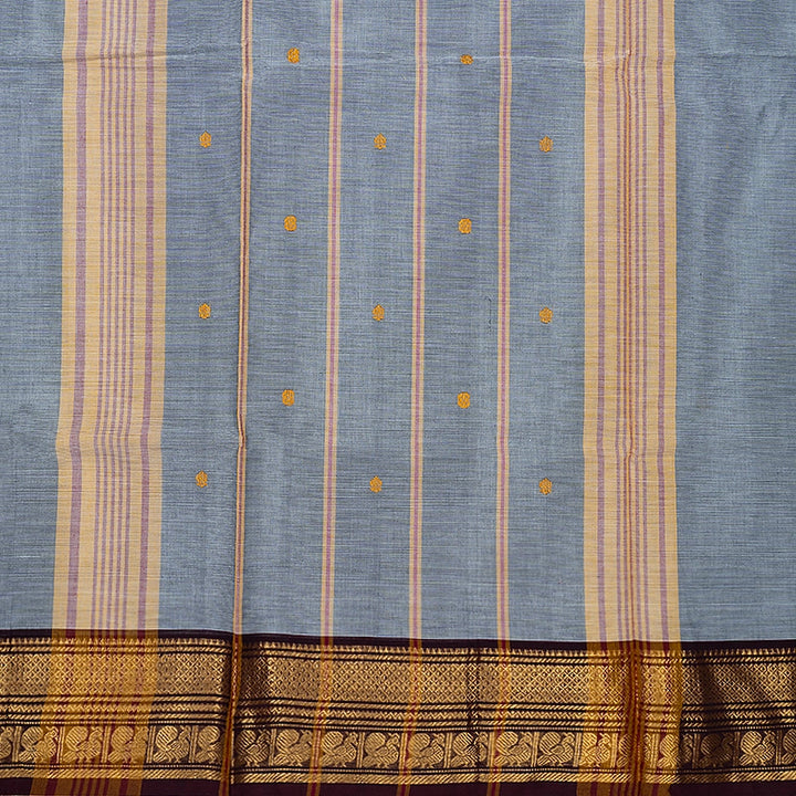 Hayagrivas Grey Handloom Chettinad Cotton Saree SSKBF86F1-59