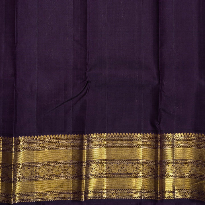 Hayagrivas Handloom Multicolour Checks Kanjivaram Silk Saree with Nagapazham Border KBF251E2-1