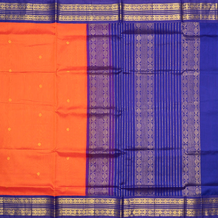 Hayagrivas Orange Pure Silk Cotton Saree SSCBF34D4-16