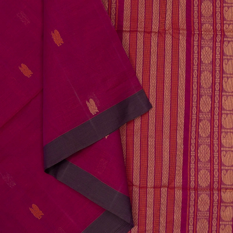 Hayagrivas Pink Handloom Kanchi Cotton Saree SSCBF104F13-8