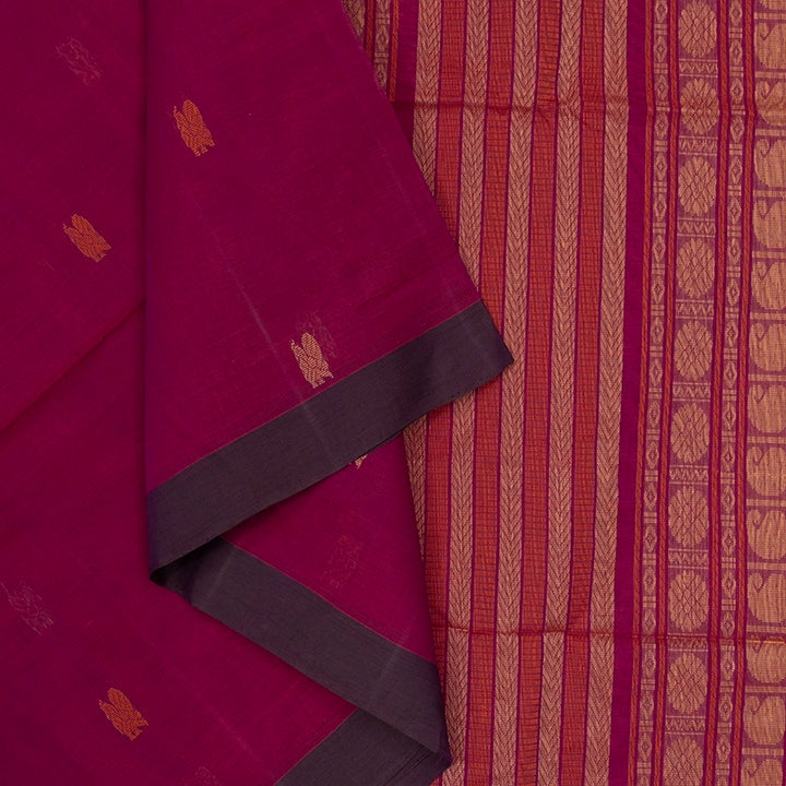 Hayagrivas Pink Handloom Kanchi Cotton Saree SSCBF104F13-8