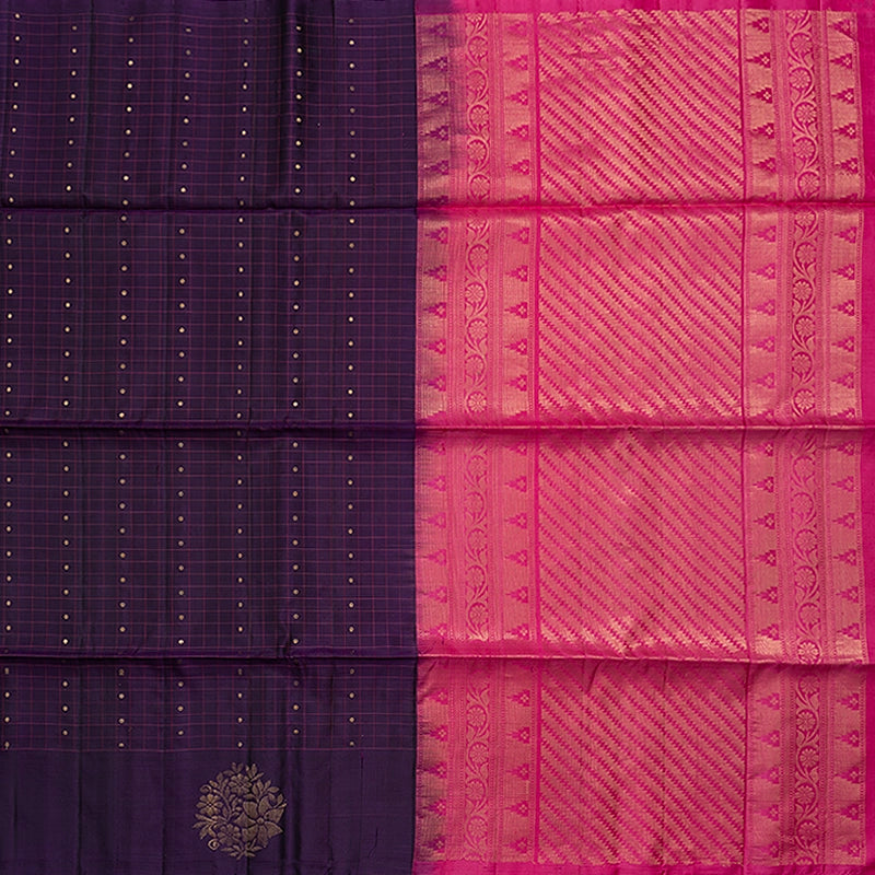 Hayagrivas Purple Handloom Soft Silk Saree KBF535G5-2