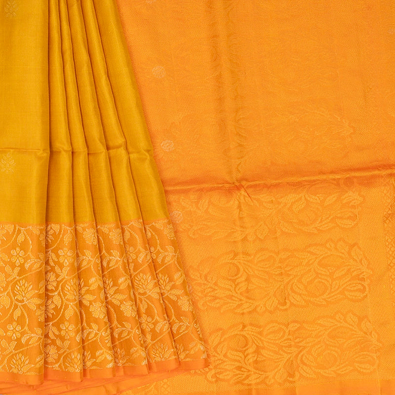 Hayagrivas Handloom Mango Yellow Soft Silk Saree KBE1094I2-3
