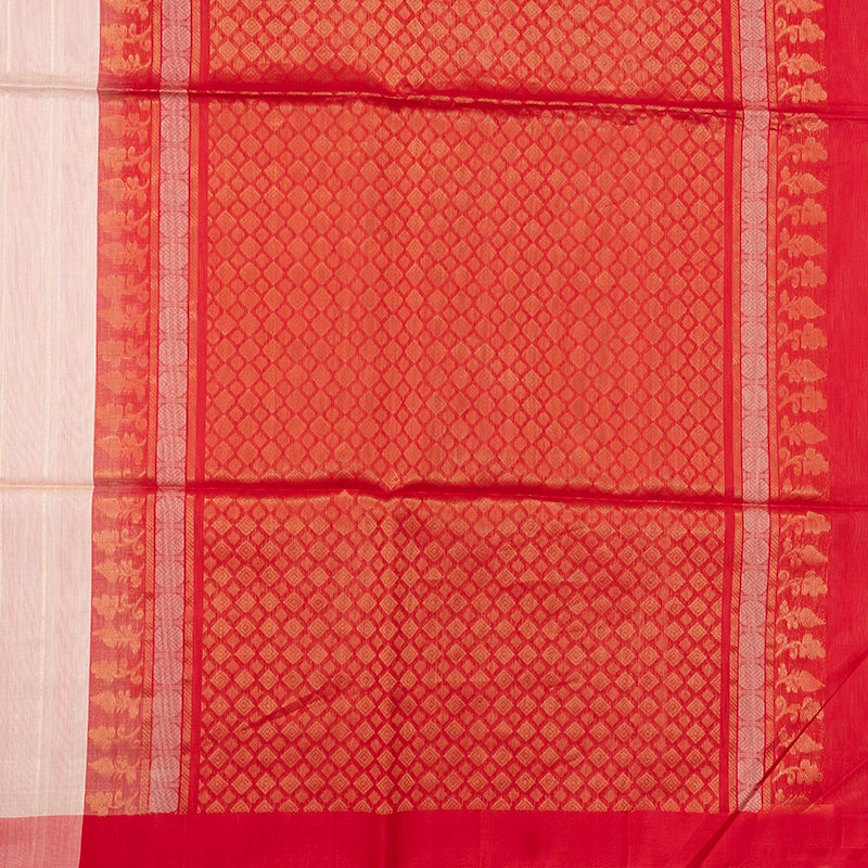 Hayagrivas Half-White Kora Silk Cotton Saree KBE2153A4-12