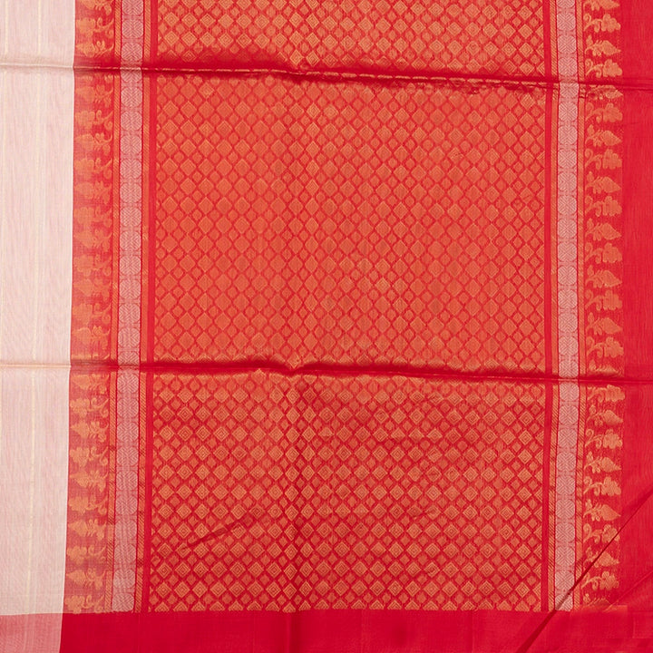 Hayagrivas Half-White Kora Silk Cotton Saree KBE2153A4-12