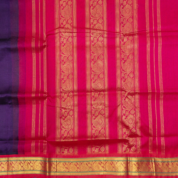 Hayagrivas Deep Purple Pure Silk Cotton Saree SSCBF34D1-23