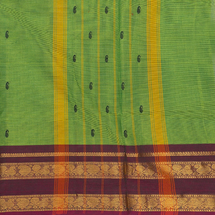 Hayagrivas Fluorescent Green Handloom Chettinad Cotton Saree SSKBF86F1-8