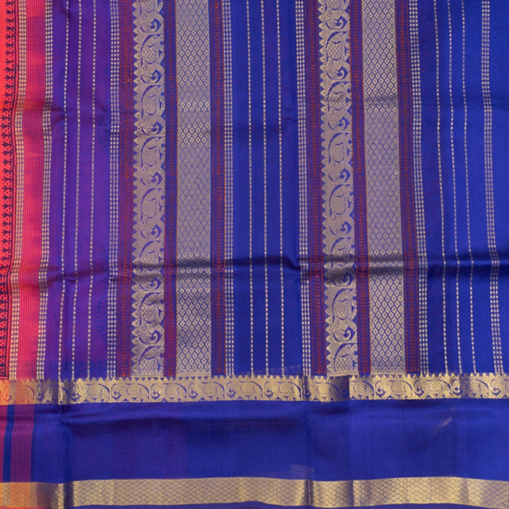 Hayagrivas Peach Pink Pure Printed Silk Cotton Saree HBF195E4-2