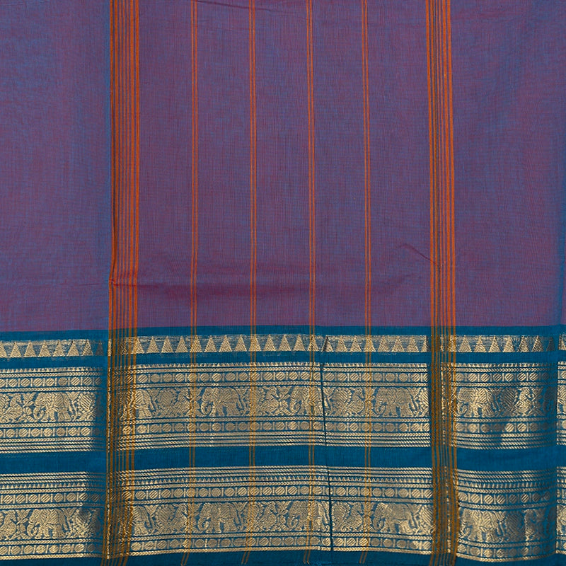 Hayagrivas Blue-Purple Handloom Chettinad Cotton Saree SSKBF87F1-63