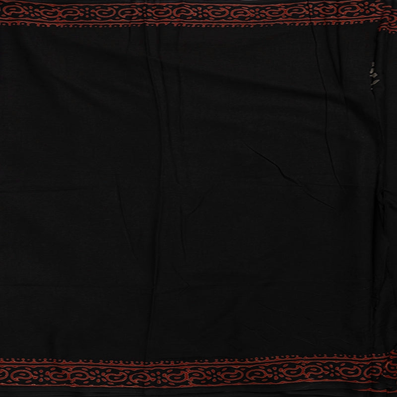 Hayagrivas Black Jaipur Cotton Saree KSBE107B4-6