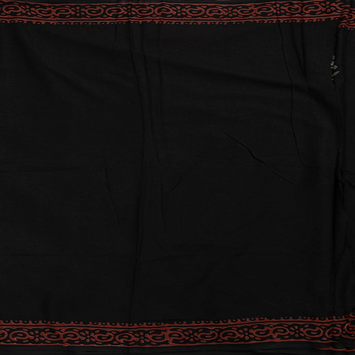 Hayagrivas Black Jaipur Cotton Saree KSBE107B4-6