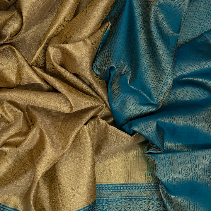 Hayagrivas Sandal Beige Handloom Soft Silk Saree HBE1463C1-3