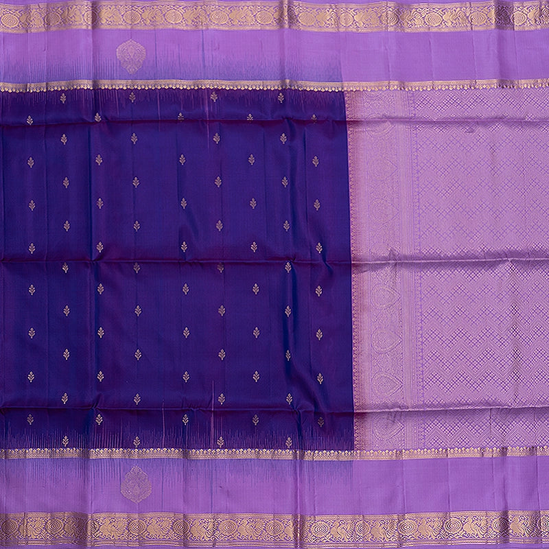 Hayagrivas Purple Handloom Soft Silk Saree KBF705G3-4