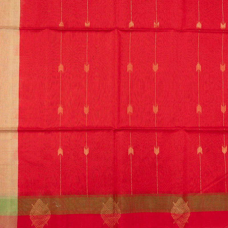 Hayagrivas Beige Kora Silk Cotton Saree KSBE92A9-1