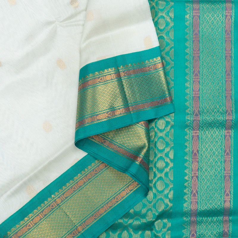 Hayagrivas Milk White Pure Silk Cotton Saree SSCBF34D5-32