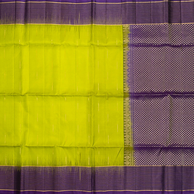 Hayagrivas Fluorescent Green Handloom Soft Silk Saree KBF566G2-4