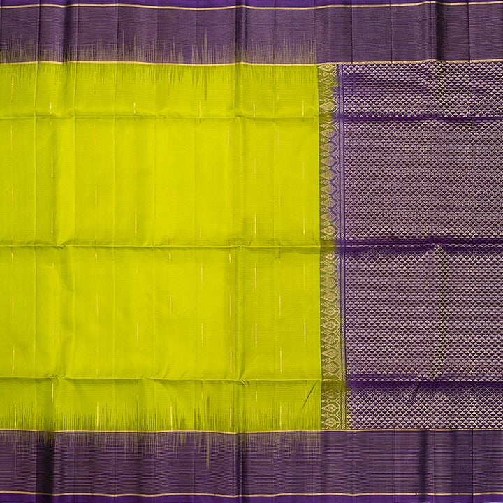Hayagrivas Fluorescent Green Handloom Soft Silk Saree KBF566G2-4