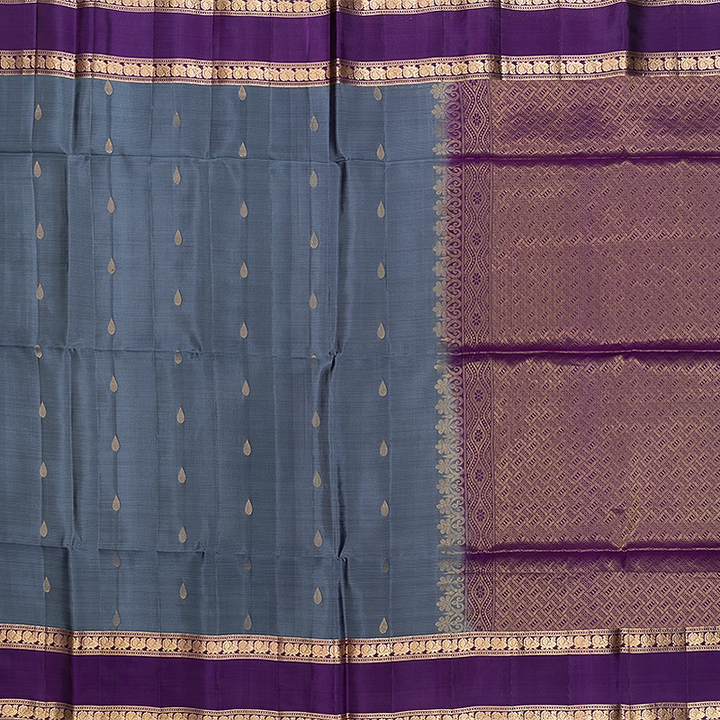 Hayagrivas Grey Handloom Soft Silk Saree KBF532G4-22