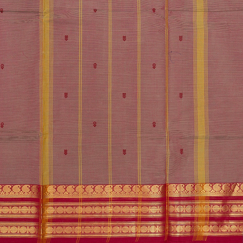 Hayagrivas Greyish Pink Handloom Chettinad Cotton Saree SSKBF86F1-2