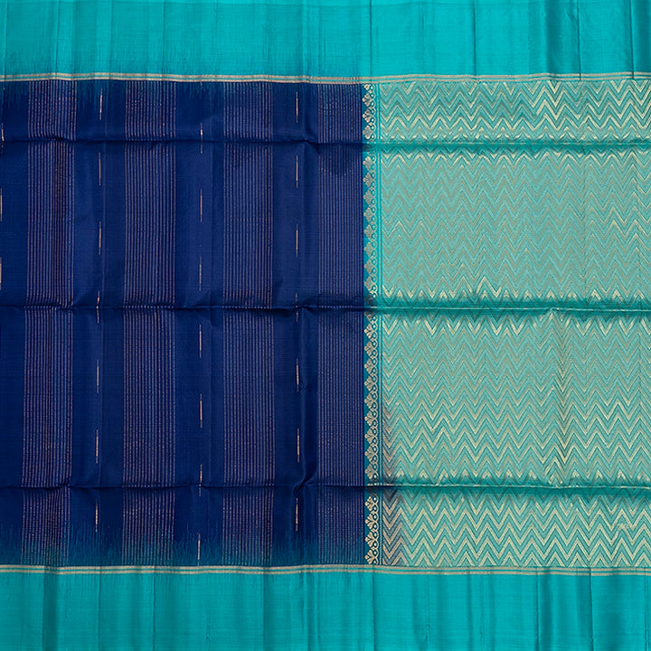 Hayagrivas Royal Blue  Handloom Soft Silk Saree KBF566G4-1