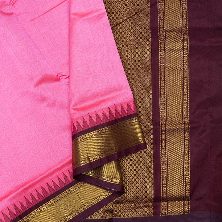 Hayagrivas Rose Pink Pure Silk Cotton Saree SSCBF34D3-14
