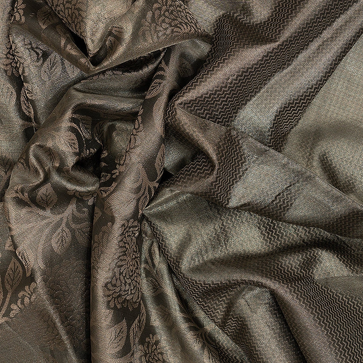 Hayagrivas Metallic Grey Tissue Soft Silk Saree KBE2154A1-18