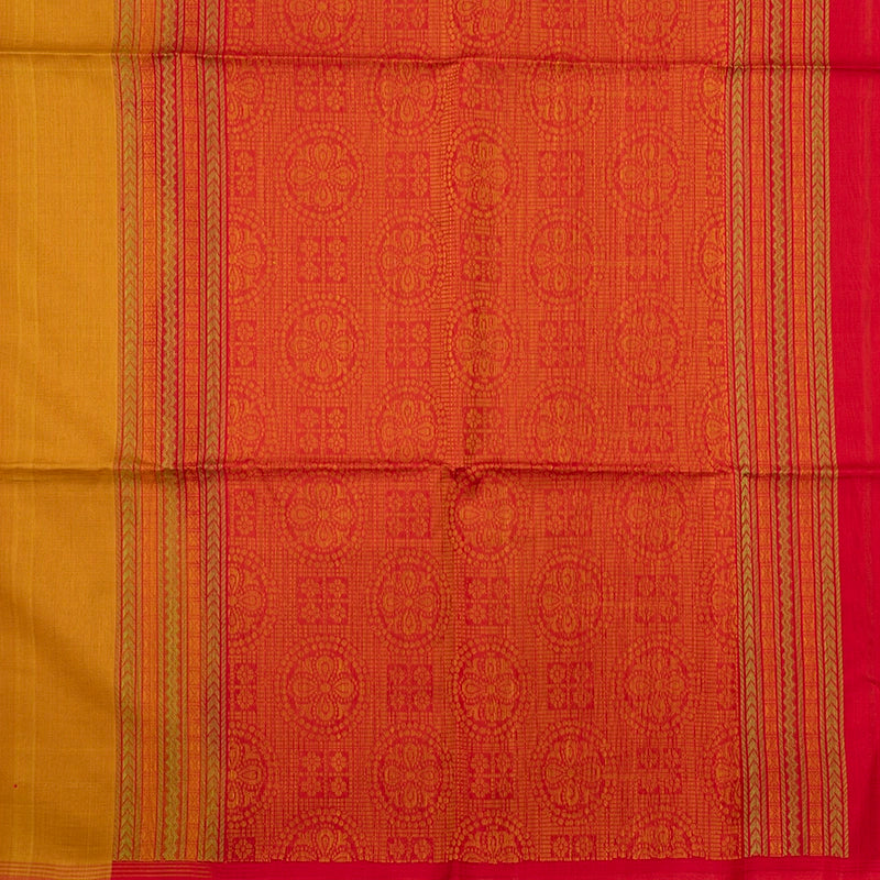 Hayagrivas Mustard Kora Silk Cotton Saree KSBE92A10-8