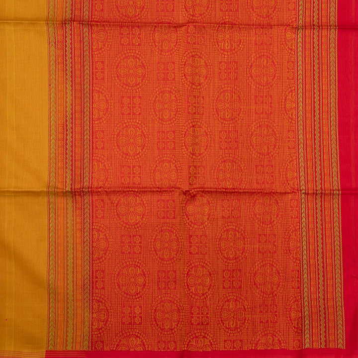 Hayagrivas Mustard Kora Silk Cotton Saree KSBE92A10-8