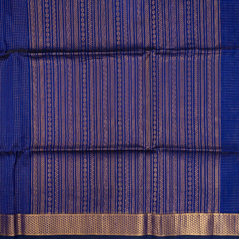 Hayagrivas Purplish-Blue Kora Silk Cotton Saree SSCBF14D6-10
