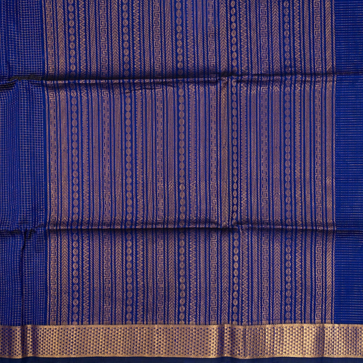 Hayagrivas Purplish-Blue Kora Silk Cotton Saree SSCBF14D6-10