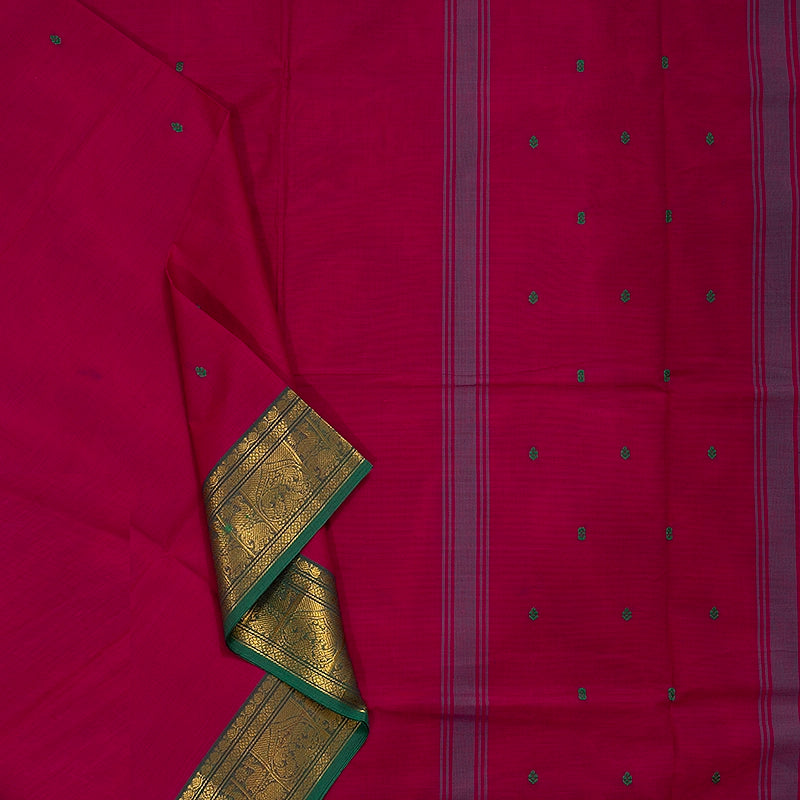 Hayagrivas Magenta Handloom Chettinad Cotton Saree SSCBF63E3-10