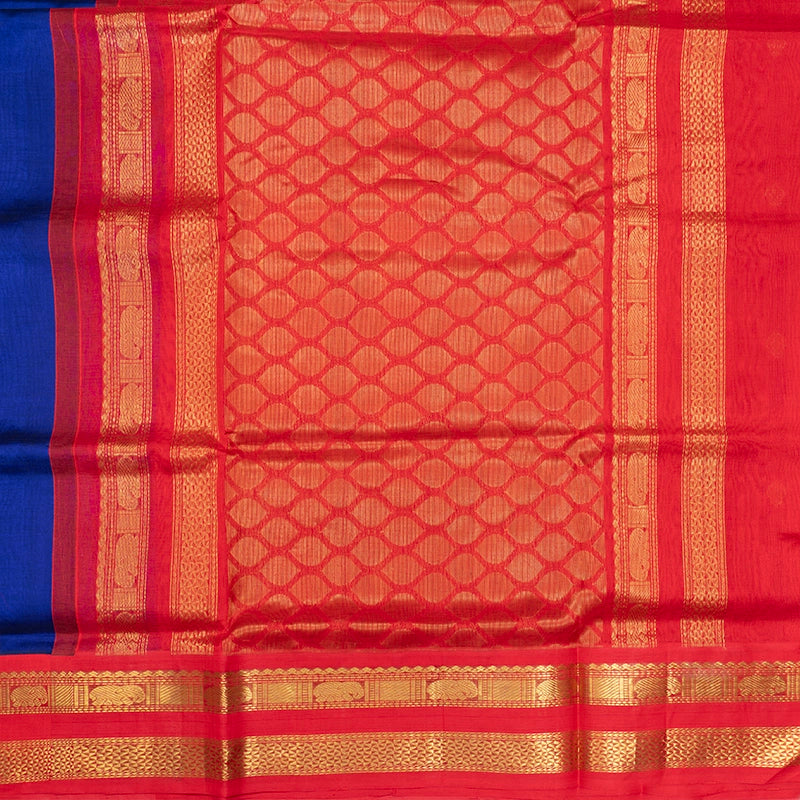 Hayagrivas MS Blue Pure Silk Cotton Saree SSCBF36D3-17