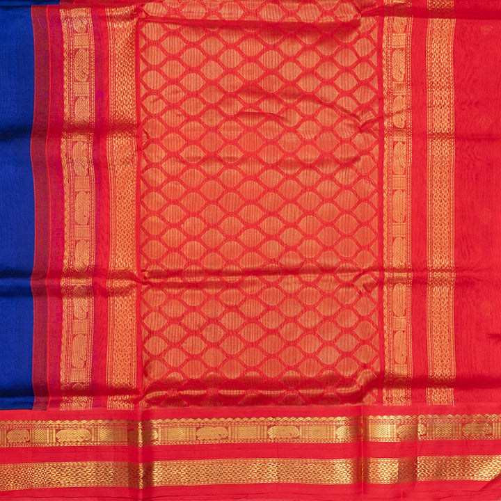 Hayagrivas MS Blue Pure Silk Cotton Saree SSCBF36D3-17