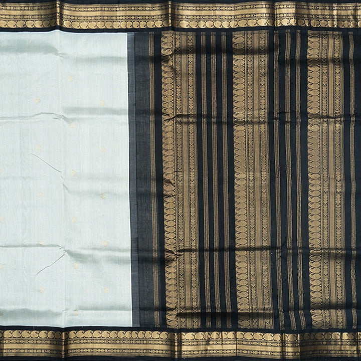Hayagrivas Light Grey Pure Silk Cotton Saree SSCBF34D4-32